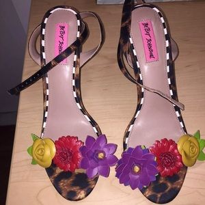 Betsey Johnson floral heels